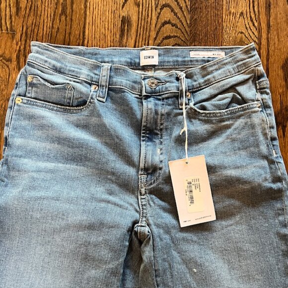 Edwin (Anthropologie) Cassia Mini Boot Jeans Size 28 Journey Wash Denim NWT - Picture 4 of 10